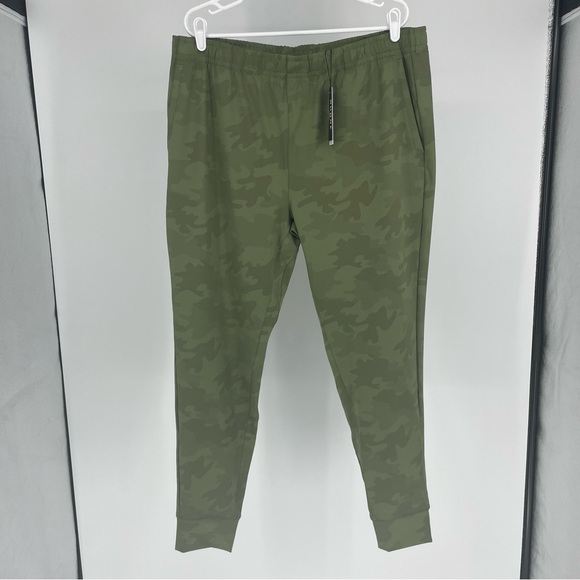 RHONE NWT GYM PANT OLIVE GREEN GRID CAMO ATHLETIC XXL - Picture 2 of 14